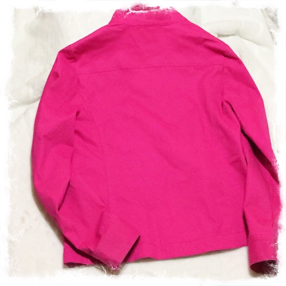Stylish Pink Utility Button Down, Comfy Lightweight Jacket, By Appleseed Blair - Picture 5 of 15